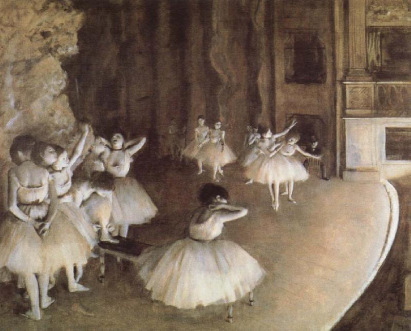 Edgar Degas Rehearal of a Baller on Stage France oil painting art